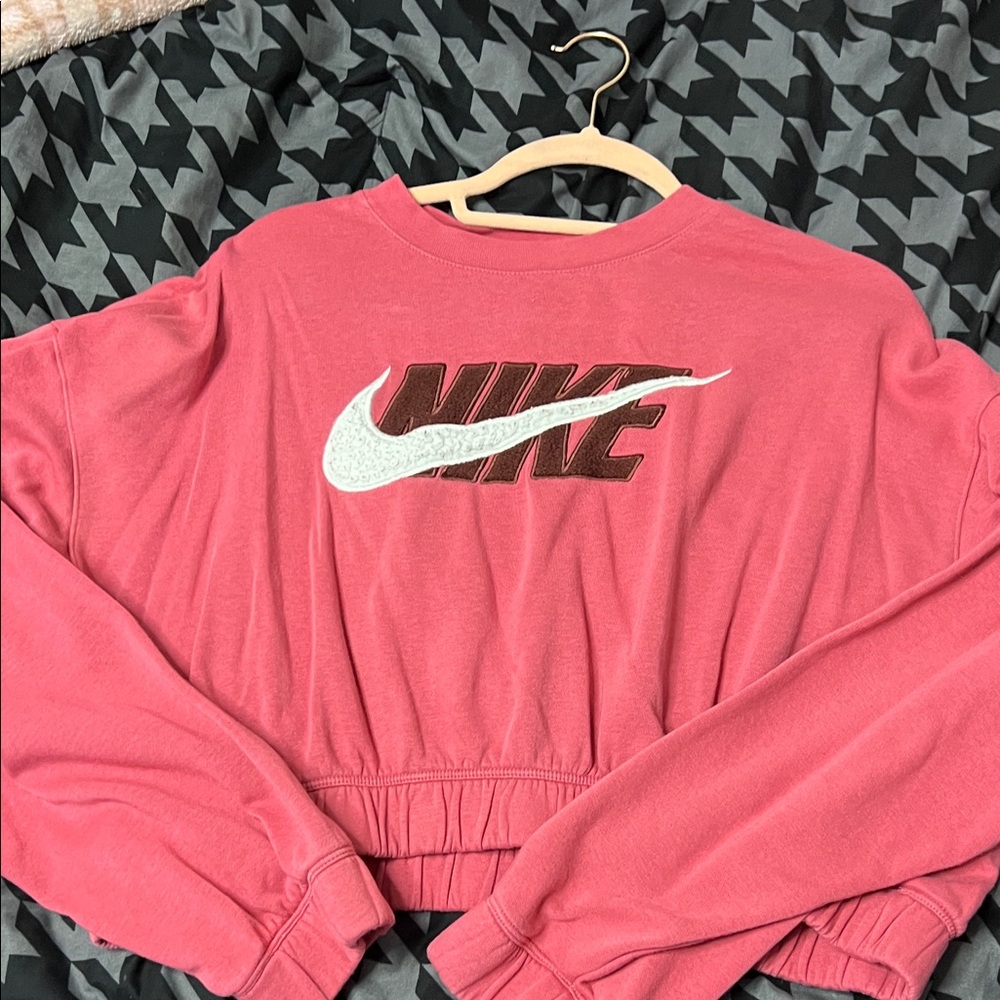 Nike Women's Rose Pink Logo Sweatshirt